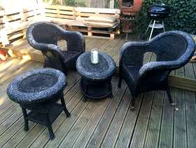 Freecycle Wicker garden set