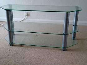 Freecycle Glass TV stand