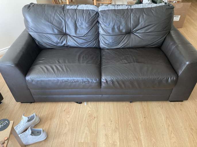 FreelyWheely X2 Black leather sofas