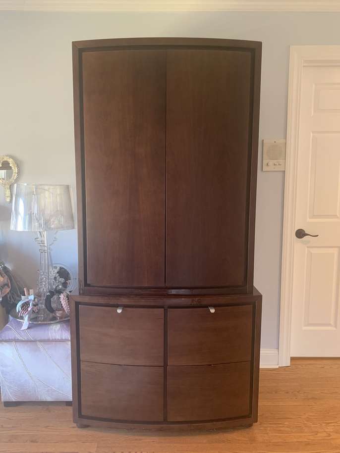 FreelyWheely ModLoft Ludlow Collection Wenge Wood Wardrobe with Bureau