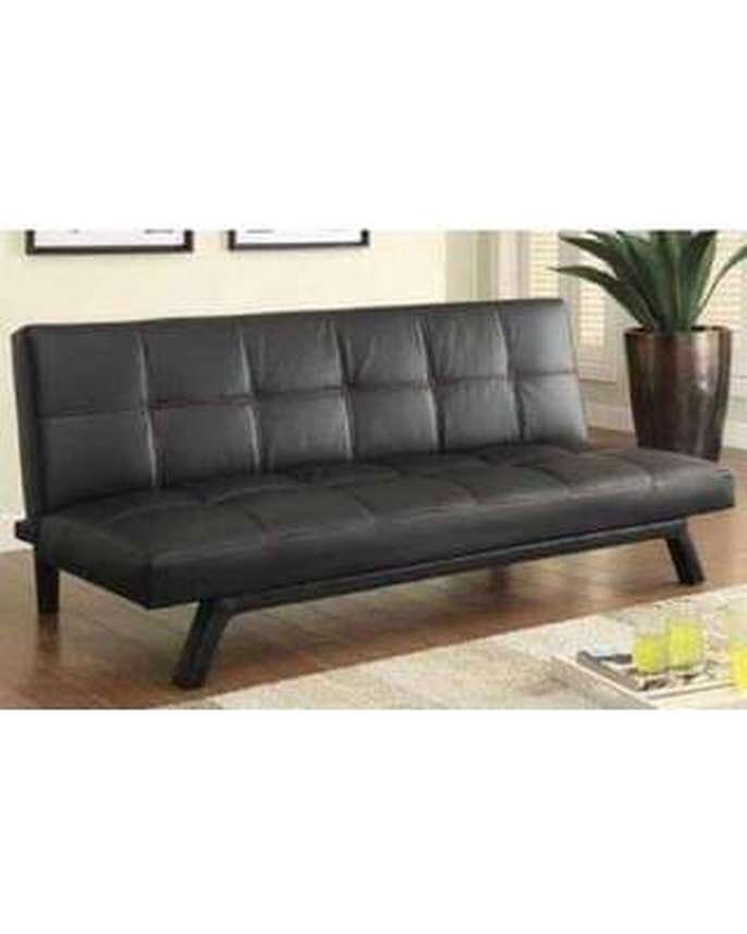FreelyWheely Black Faux leather Double sofa bed
