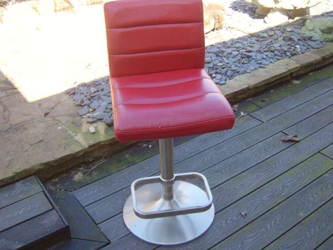 FreelyWheely Red gas lift adjustable height chair WORTHING