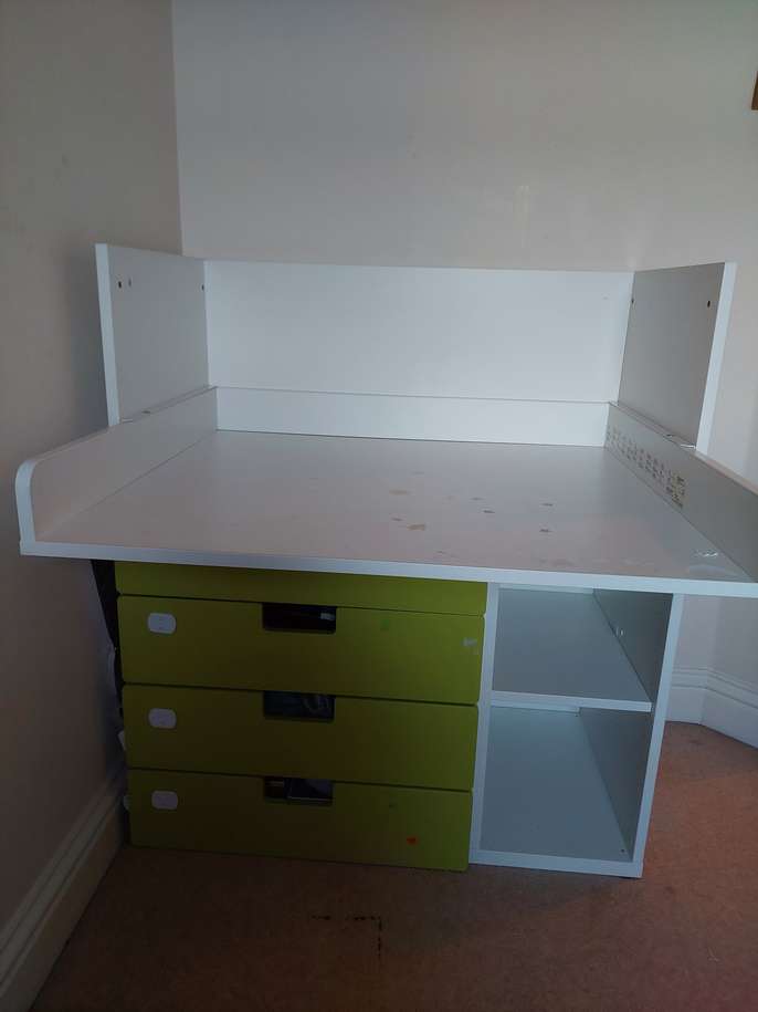 FreelyWheely FREE Ikea kids creative desk (baby change unit) and chair