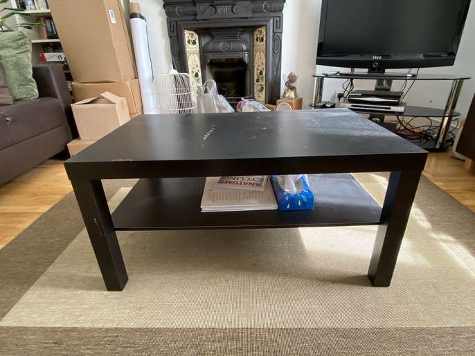 FreelyWheely Brown wooden living room table