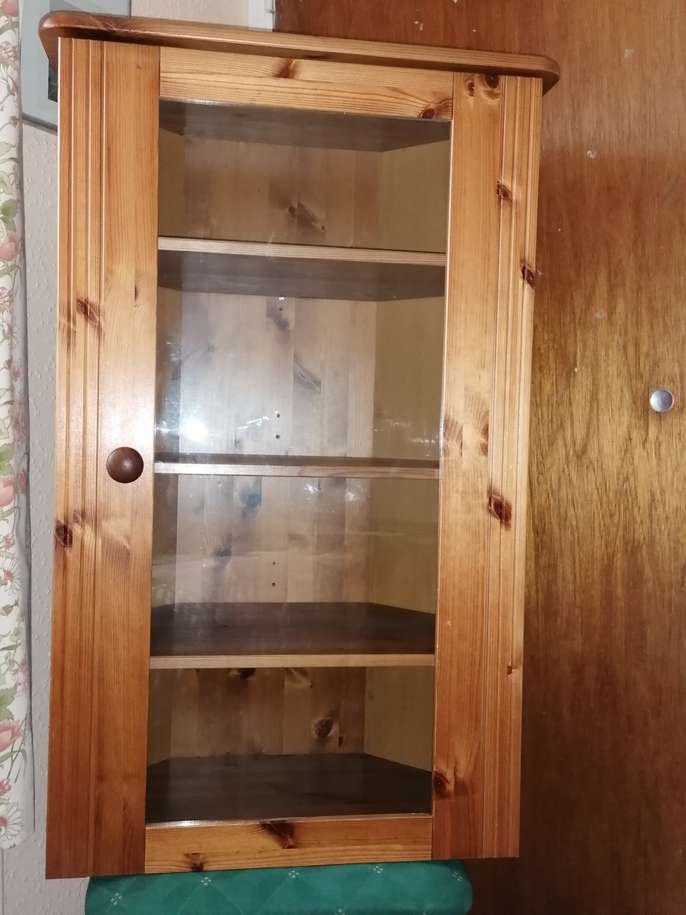 FreelyWheely Pine display cupboard cupboard