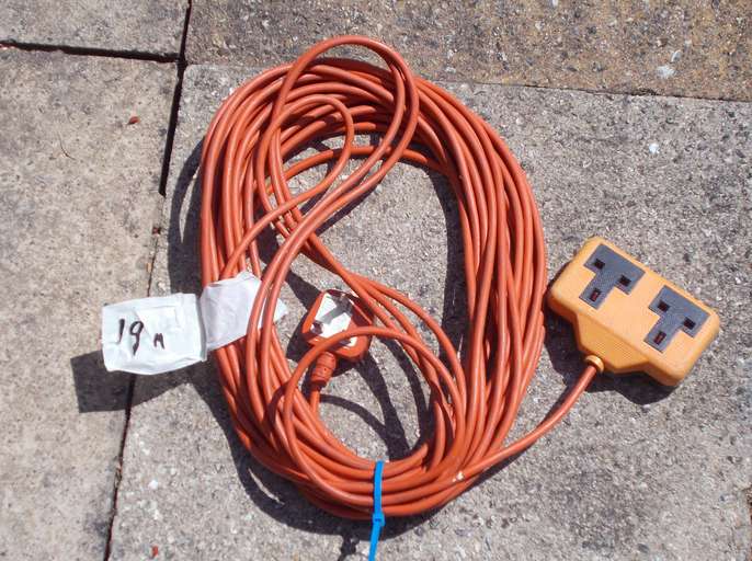 FreelyWheely 19m Extension Lead with Double Socket