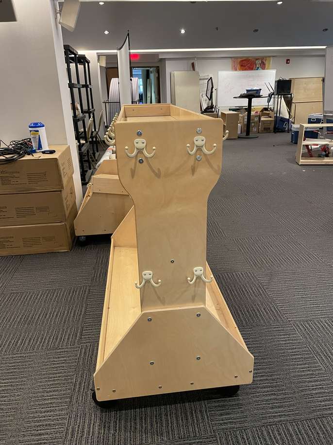 FreelyWheely Wheeled Wooden Coat Rack Used once