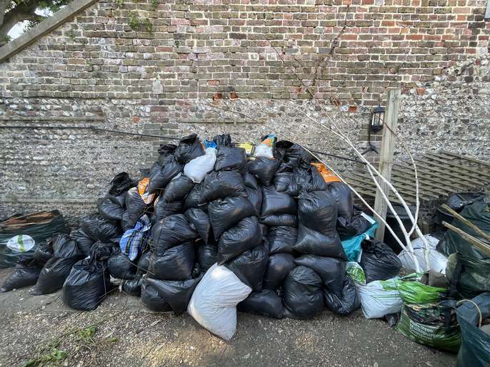 FreelyWheely TOP SOIL from raised beds bagged and ready for collection