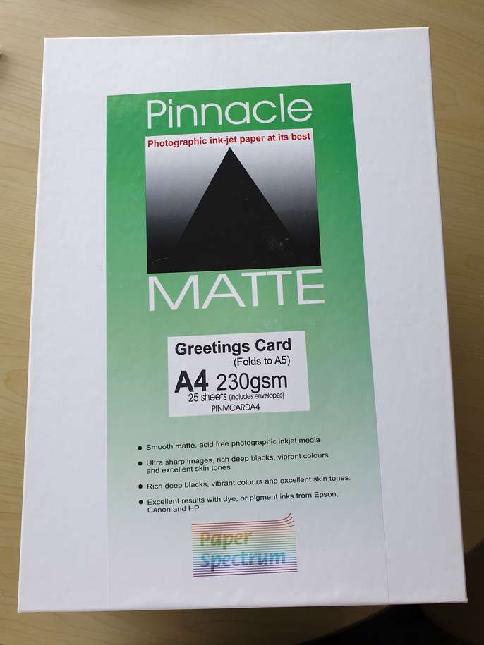 FreelyWheely 9 x 25 Blank Greetings Cards Inkjet Compatible Pinnacle