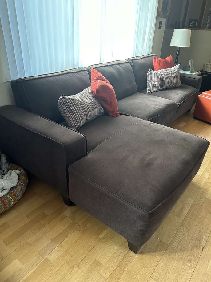 FreelyWheely Dark brown Costco couch