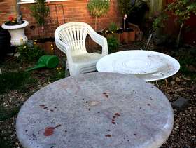 Freecycle Garden Tables and chairs