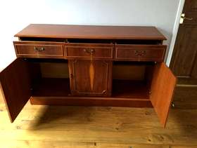 Freecycle Dark wood sideboard.