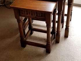 Freecycle Oak nest of tables.