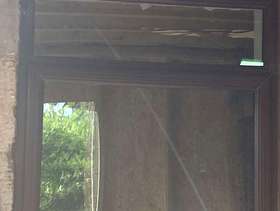 Freecycle Used Rosewood Mahogany brown UPVC WINDOW
