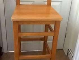 Freecycle Three wood breakfast bar chairs