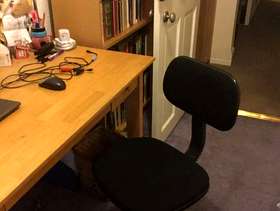 Freecycle Pine desk and chair