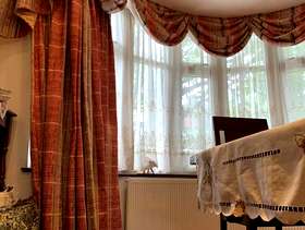 Freecycle Long bay window curtains