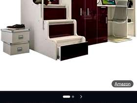 Freecycle KIDS HIGH SLEEPER Desk and Wardrobe High Gloss