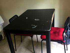 Freecycle Sturdy Black Table & Chairs