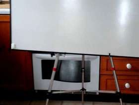 Freecycle White board on adjustable tripod and carry case