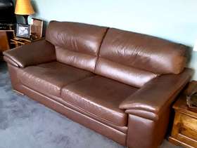 Freecycle 2 x 3-seater Leather Sofas