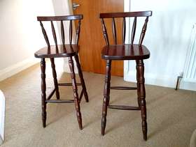 Freecycle X2 Wooden Bar Stools