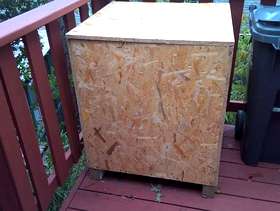 Freecycle Big wood delivery box container-