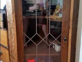 Freecycle Wooden corner cabinet