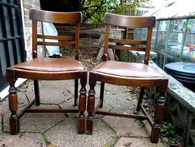 Freecycle 2 oak dining chairs