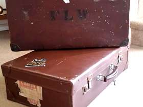Freecycle Two Scruffy 1930`s Suitcases