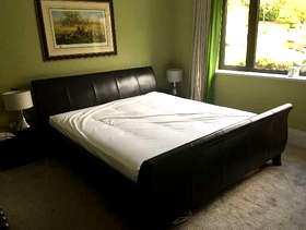 Freecycle Leather super king size bed & mattress