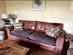 Freecycle Leather/fabric large sofa