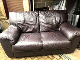 Freecycle 2 Seater Leather Sofa