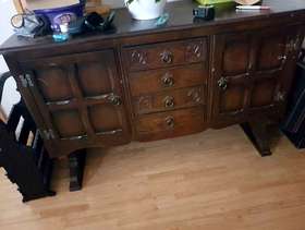 Freecycle Dark solid wood sideboard