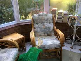 Freecycle Wicker chairs and nest of tables