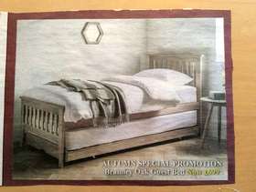 Freecycle Oak veneer guest / trundle bed (single + guest)