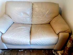 Freecycle 2 small cream sofas