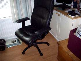 Freecycle Ikea Leather effect swivel chair