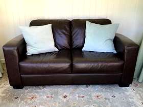 Freecycle Small leather sofa