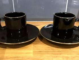 Freecycle 6 Espresso Cups & Saucers