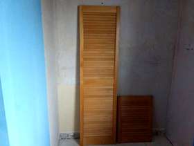Freecycle 6 Light wood Louver cupboard/wardrobe doors