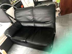 Freecycle 2 seater black sofa