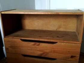 Freecycle Pine drawers with shelf.
