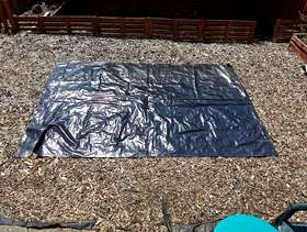 Freecycle Black plastic sheet 6x4 ft. approximately