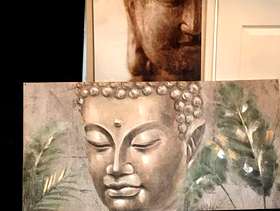 Freecycle Buddha canvas x2