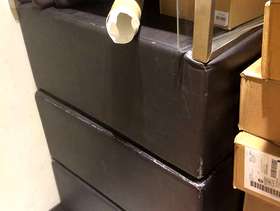 Freecycle Brown leather sofa