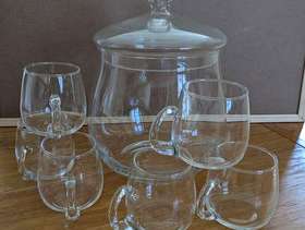 Freecycle Glass punch bowl