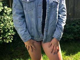 Freecycle Top Shop fur lined denim jacket