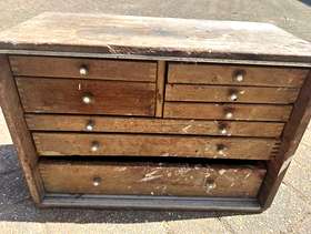 Freecycle Vintage Wooden Engineers Draw/Cabinet