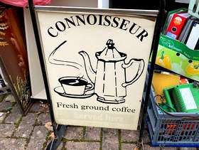 Freecycle Coffee for sale here sign